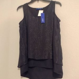 NWT Sleeveless black blouse APT 9